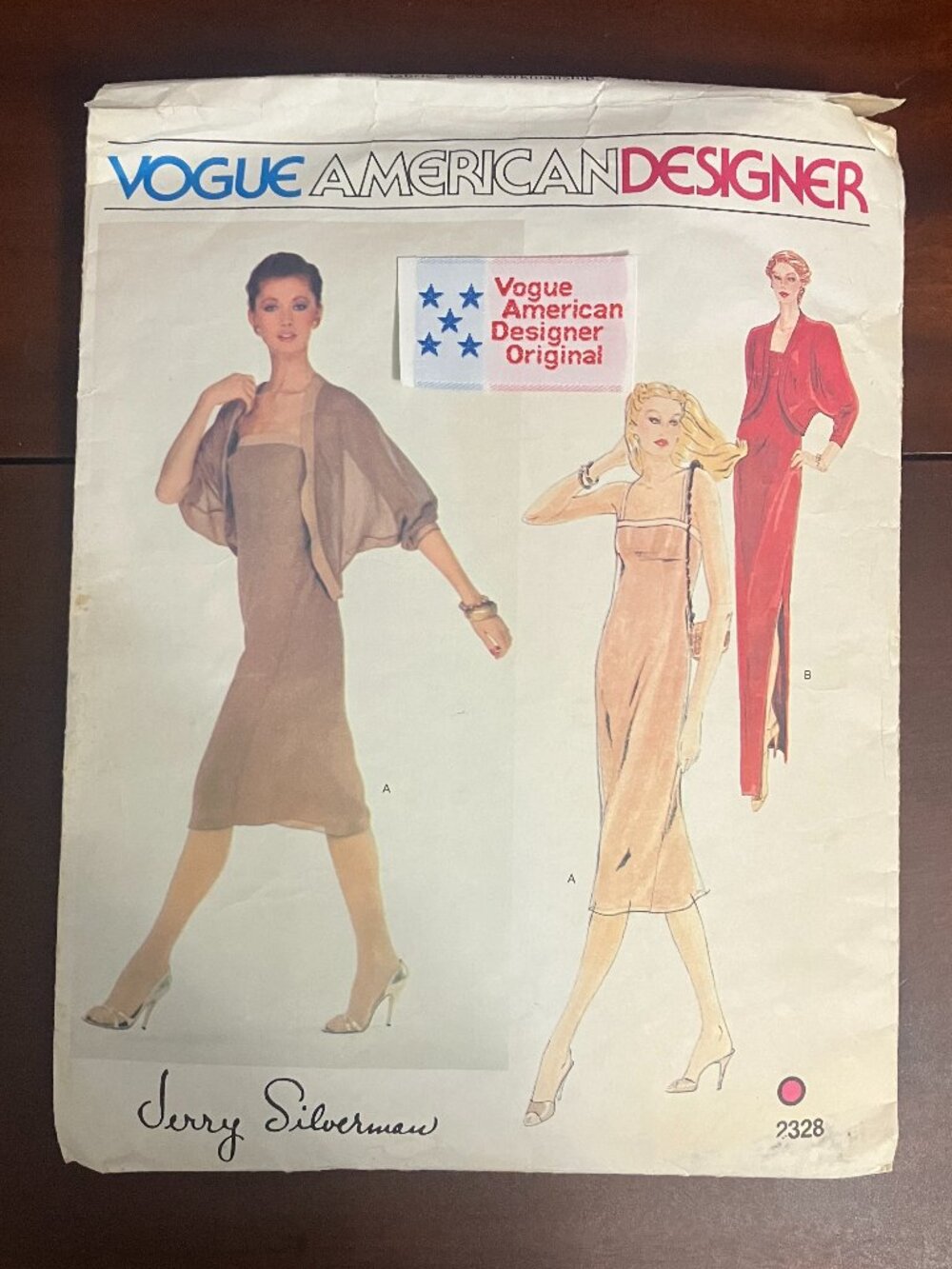 Vintage 1980 Vogue 2328 Jerry Silverman Sewing Pattern Straight Sundress Jacket